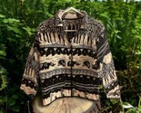 Jane Ashley Tapestry Jacket Size Petite Med Black White Africa Giraffe S... - $37.56