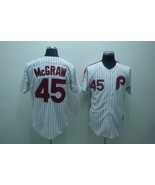 Phillies #45 Tug McGraw Jersey Old Style Uniform White Stripe - £33.65 GBP