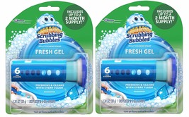 Scrubbing Bubbles Fresh Gel Toilet Cleaning Stamp, Rainshower, Dispenser with 6  - £13.87 GBP