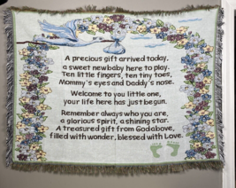 Baby Tapestry Wall Hanging Newborn Throw Blanket Nursery Decor Gift Boy Girl - £22.41 GBP