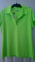 Nwt Ladies Under Armour Neon Lime Green Short Sleeve Golf Shirt Size L - £26.08 GBP