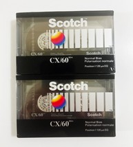 Lot of 2 Scotch CX/60 Normal Bias Blank Cassette Tapes Sealed - £8.56 GBP