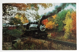 Conway Steam Train Postcard Locomotive Railroad Saco River Bridge NH c1970s - $6.99