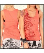 Iron Fist Caged Rib Ribcage Skeleton X-Ray Pop Art Womens Tank Top Coral... - €14,95 EUR