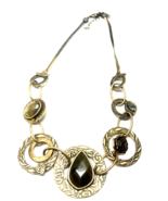 Vintage Bohm NECKLACE earth natural  stones - $185.59 MXN