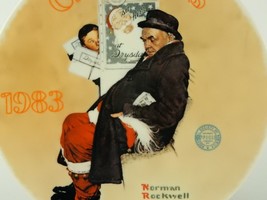 Christmas Plate 1983, &quot;Santa In The Subway&quot;, Norman Rockwell, Knowles,  ... - £5.35 GBP