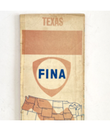 1973 Fina Gas Stations Texas Map By Rand McNally w/ Motor Oil Ad Fina Land - $29.95