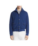 Dylan Gray Mens Lightweight Cotton Textured Jacket in Navy Blue-Size Large - $44.01