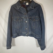 Vintage 90’s LEE Riveted Jean Blue Denim Barn Jacket Women&#39;s Size XL - £14.48 GBP