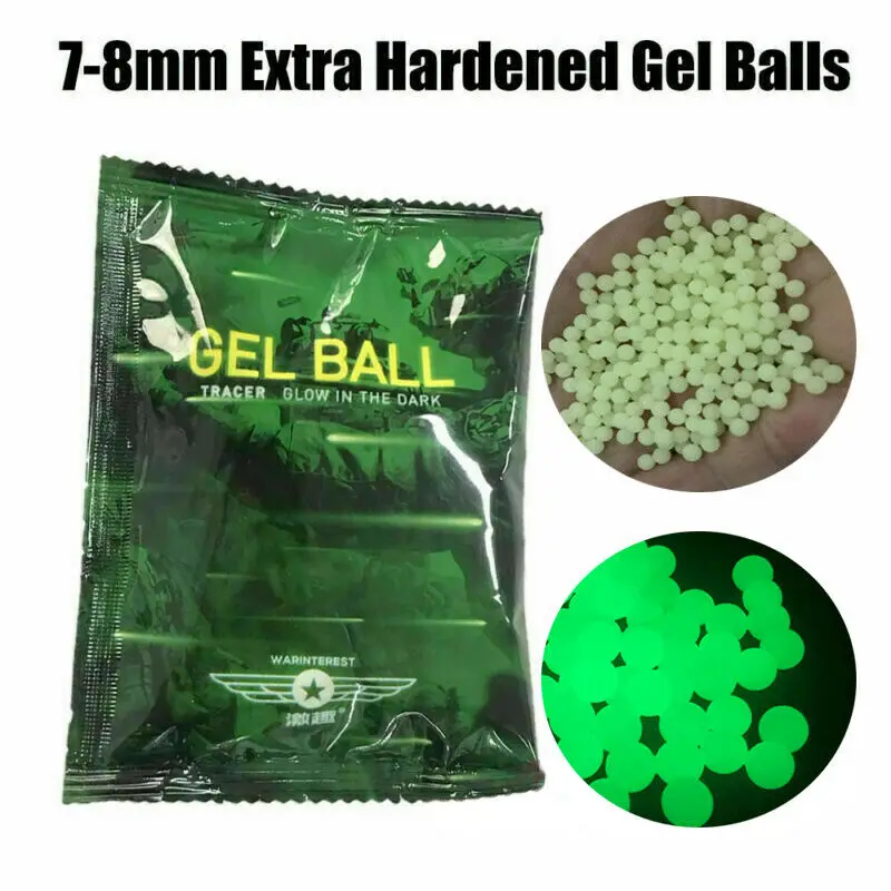 Sporting APcs 7-8mm Hardened Gel Balls Luminous As Glow In the Dark for Gel Blas - £28.77 GBP