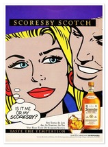 Scoresby Blended Scotch Whisky Pop Art Vintage 1992 Full-Page Print Maga... - $13.30 CAD