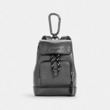 Coach Micro Turner Key Fob Backpack Bag Charm ~NWT~ Gunmetal C6962 - £75.17 GBP
