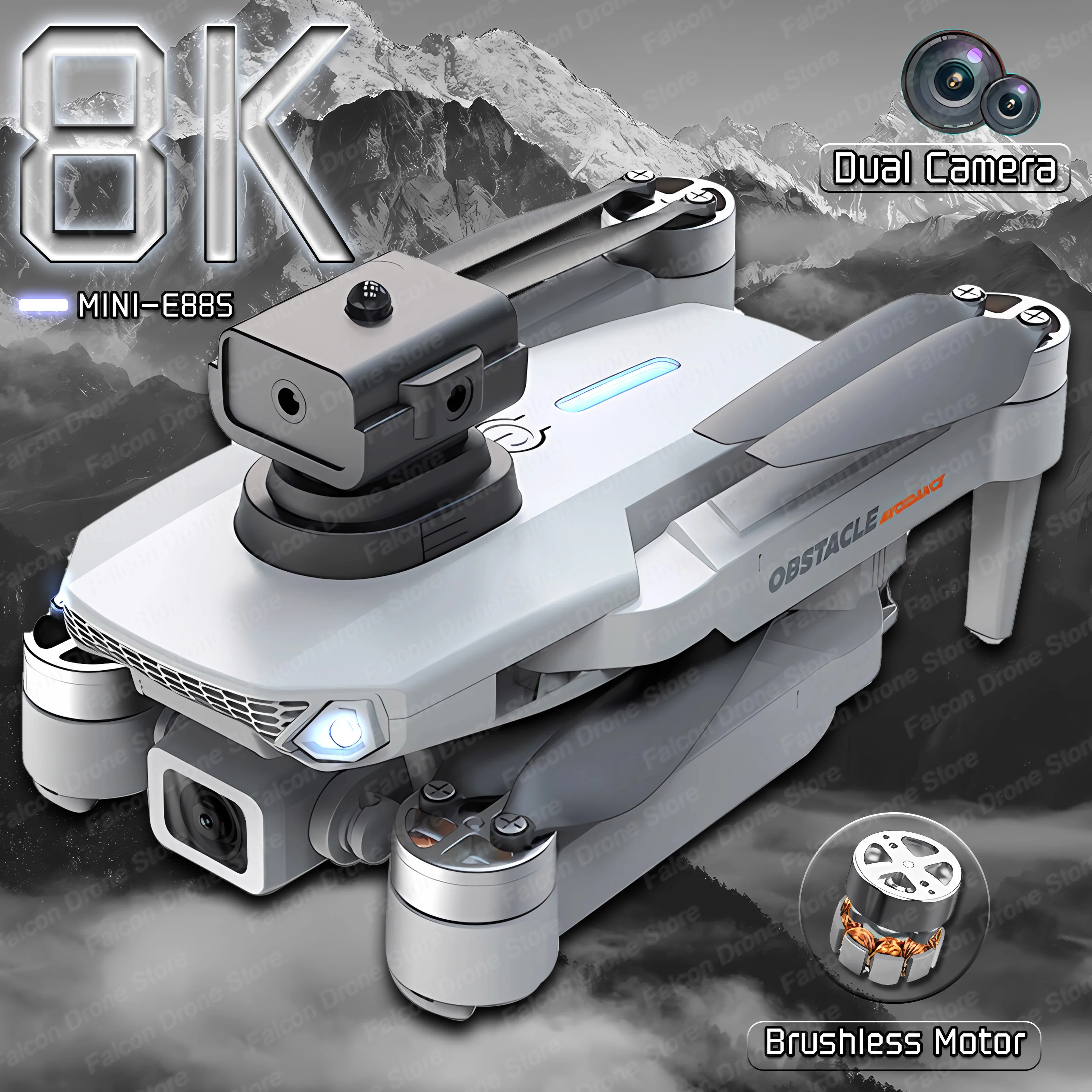 New E88S RC Drone 8K Professinal With Dual Camera Wide Angle Optical Flow - £35.97 GBP+