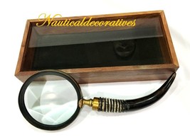 Antique Magnifier Glass Vintage Nautical Table Top Decor - £40.49 GBP