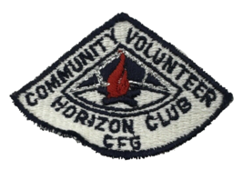 Vintage Community Volunteer Horizon Club CFG Patch 3 x 2 inches Camp Fire - $8.41
