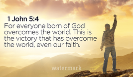 &quot;For Everyone Born Of God Overcomes The World...&quot; Quote Publicity Photo - £6.46 GBP