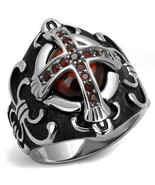 RING CHRISTIAN TK2507 - High polished Stainless Steel Ring with AAA CZ i... - $737.84 MXN