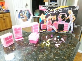 Vintage 1986 Barbie And The Rockers Vanity Set In Orig Box INCOMPLETE - $71.96