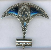 Argent Étiquette Pendentif, Poinçon Argent En Ancien Hack Lame Motif - £21.19 GBP