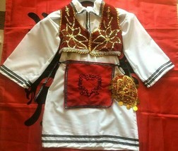 New Albanian Traditional Popular Folk Costume Suit GIRLS-6-8 YEARS-HANDMADE-RAR - £81.31 GBP