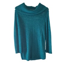 Jones Wear Teal Cowl Neck Loose Knit Sweater - £9.92 GBP