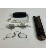 3 Vintage &amp; Antique Eyeglasses, Eyeglass Clips And Folding Glasses - 2 C... - $276.80 MXN
