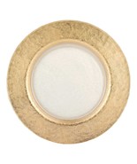 13&quot; Gold Leaf Glass Charger Plate - $2,105.22 MXN