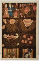 Wool Embroidered Carpet Details Vermont 1832-1835 Metro Museum Art Postcard E8 - £5.23 GBP