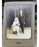 Antique Vintage Cabinet Card Photograph Marriage Wedding Portrait KG - £15.62 GBP