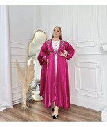 Dubai Moroccan Hand Work Gown Stylish Farasha Long Islamic Dress Kaftan ... - $130.00