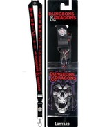 Dungeons and Dragons RPG Logos Lanyard with Skull Badge Holder NEW UNUSED - £4.67 GBP
