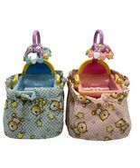 Fisher Price Loving Family Dollhouse Furniture Baby Bassinets Set Pink &amp;... - $33.23 CAD