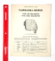 Fairbanks, Morse &amp; Co Engine Service Chart - Magnetos - 4 Pages - £19.13 GBP