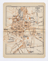 1926 Original Vintage City Map Of Hyeres PROVENCE-ALPES-COTE D&#39;azur France - £16.81 GBP