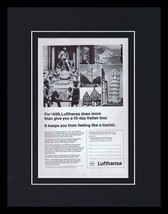 1968 Lufthansa German Airlines Framed 11x14 ORIGINAL Vintage Advertisement - £35.19 GBP