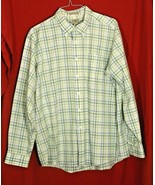 LL Bean EUC Mens XL LS BRIGHT SUMMER Plaid Wrinkle Stain Resistant Butto... - €16,39 EUR