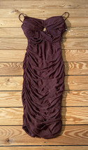 privy NWT $32.59 women’s sleeveless ruched bodycon dress Size M Burgundy - £13.17 GBP