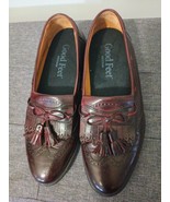 Good Feet LOAFERS TASSEL 8.5 M MEN&#39;S BURGUNDY LEATHER DRESS SHOES - $47.52