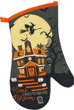 Kitchen Oven Mitt (13&quot;) HALLOWEEN, HAUNTED HOME,IS WHERE YOU HANG YOUR B... - £6.22 GBP