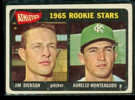 Vintage 1965 Topps Baseball Card #286 Rookie Dickson Monteagudo Kansas City A&#39;s - £6.61 GBP
