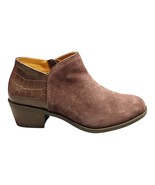 Vionic Marissa Ankle Booties Womens 7.5 Brown Suede Embossed Water Repel... - $921.54 MXN