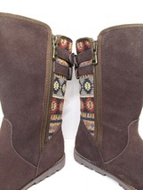 Lamo Malanie Faux Fur Lined Brown Winter Side Zip Boots Womens Size US 6... - £30.81 GBP