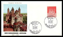 1961 GERMANY FDC Cover - Der Kaiserdom Speyer, Bonn O13 - $2.96