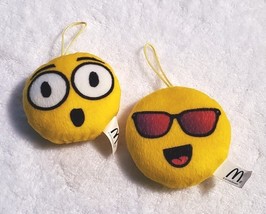 McDonald&#39;s Happy Meal Emoji Lot of 2 Plush Toys 2016 NICE - $6.58