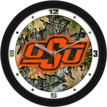 Oklahoma State Cowboys Camo Wall Clock - £29.68 GBP