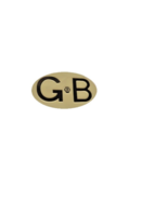 Brass GB Badge Emblem Chrome Self Adhesive Classic Car , Kit Car, Hot Rod - $16.04