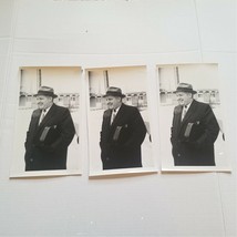 Vintage Photograph Found Photo 3 Snapshot Prints Man Mobster Businessman Detroit - £23.46 GBP