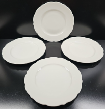 4 Syracuse China Dawn Luncheon Plates Set Vintage White Restaurant Ware ... - $56.30