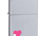 Zippo Lighter - Heart with Stars Satin Chrome - 853803 - $26.98