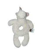 Jellycat London White Unicorn Toy Plush Rattle Ring Baby Pink Mane 6&quot; - £5.62 GBP